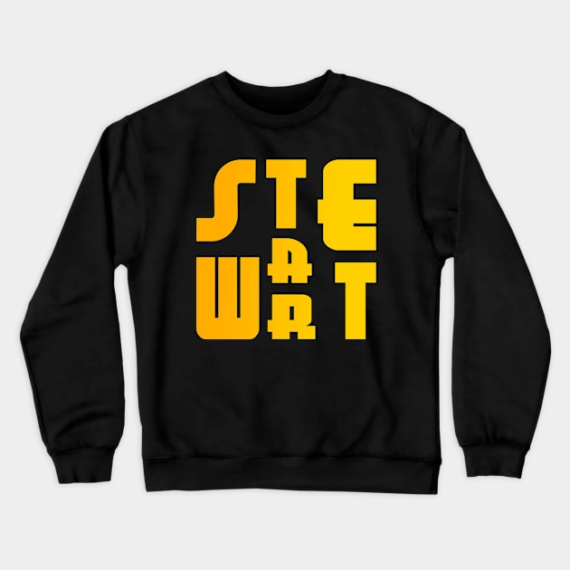 Stewart, name, typography Crewneck Sweatshirt by Furashop